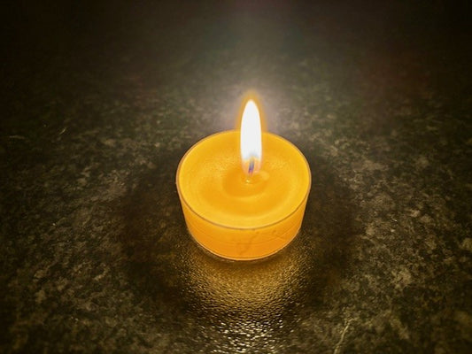 100% Real Raw Pure Organic Beeswax Transparent Circle Tea-lights x 5No.