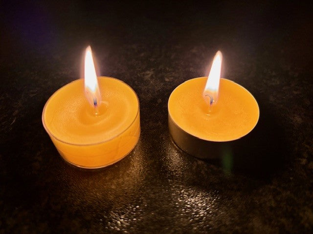 100% Real Raw Pure Organic Beeswax Aluminium Circle Tea-lights x 250No.