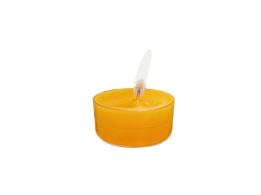 100% Real Raw Pure Organic Beeswax Transparent Circle Tea-lights x 10No.